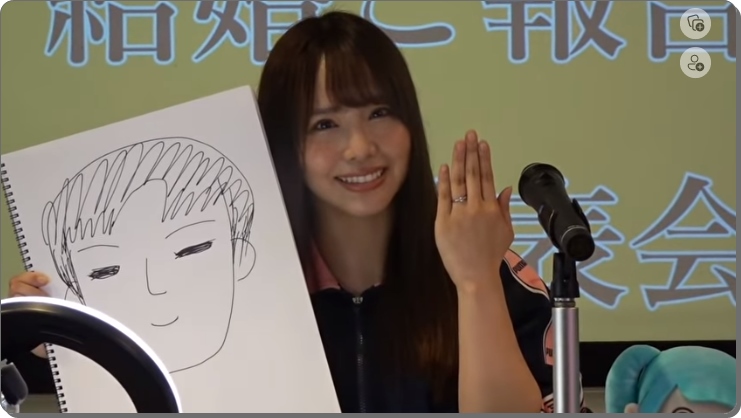 松村香織の結婚相手似顔絵