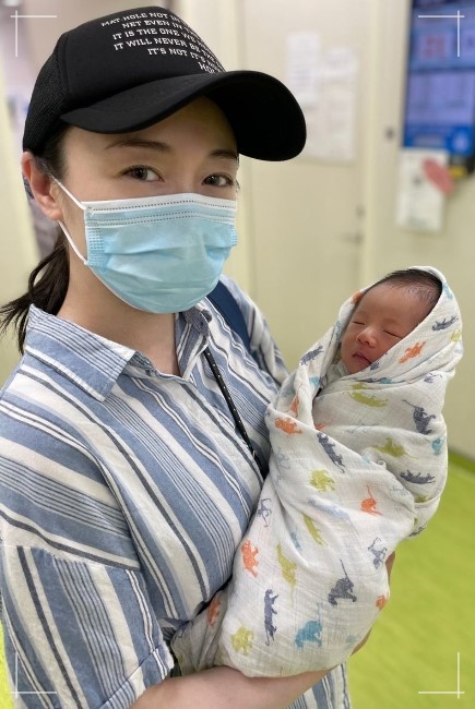 台湾を拠点に活動する女優、藤岡麻美の第2子の赤ちゃん