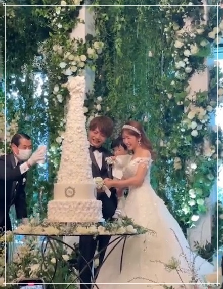 モデル舟山久美子さん、結婚式の様子